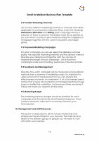 Page 13: Business Plan Template - Teen Entrepreneur · Small to Medium Business Plan Template Business Plan Overview ... questionnaire. Collate the answers into a table and represent them