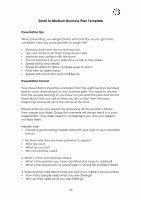 Page 20: Business Plan Template - Teen Entrepreneur · Small to Medium Business Plan Template Business Plan Overview ... questionnaire. Collate the answers into a table and represent them