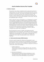 Page 5: Business Plan Template - Teen Entrepreneur · Small to Medium Business Plan Template Business Plan Overview ... questionnaire. Collate the answers into a table and represent them